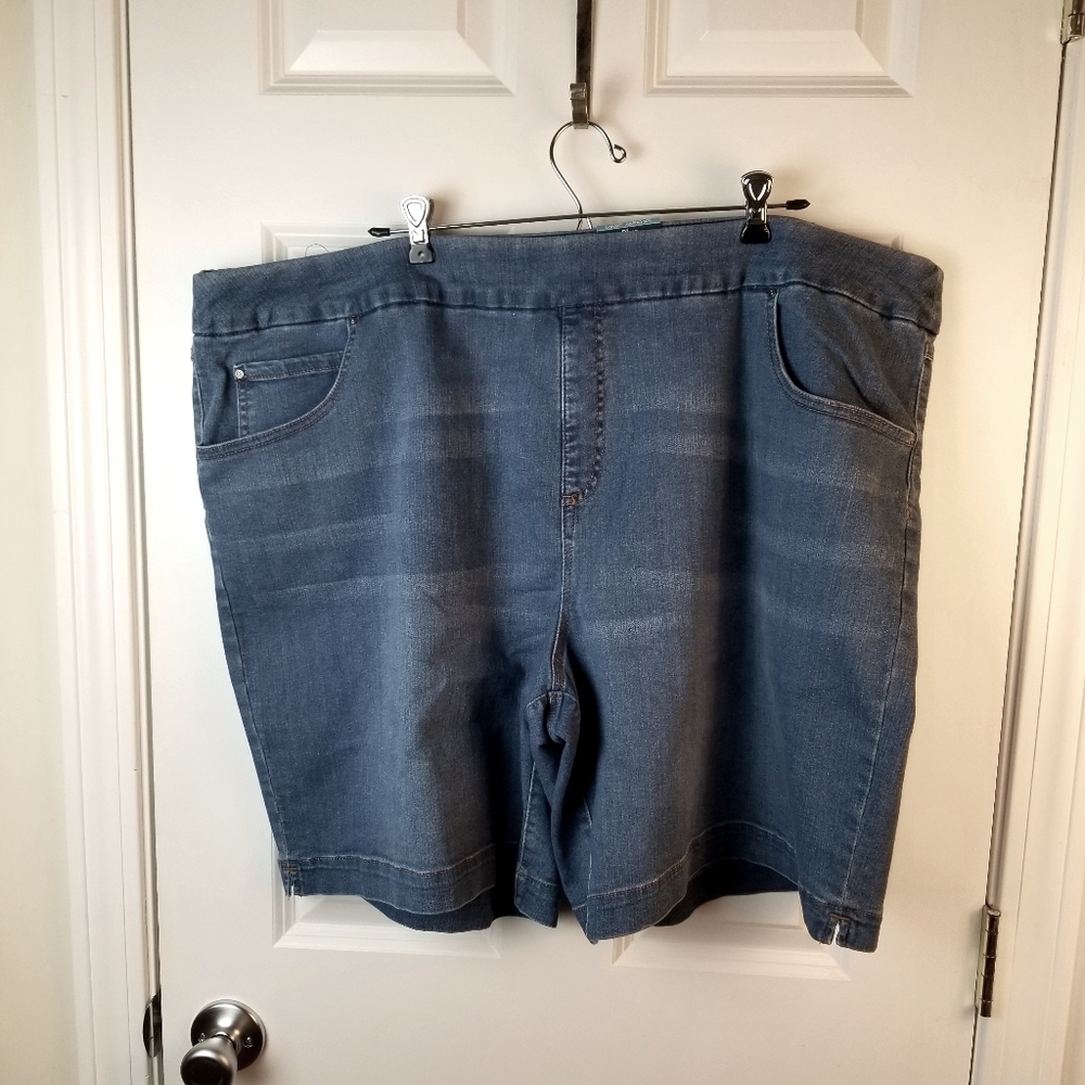 Terra & Sky Womens Light Blue Jean Shorts Size 3X